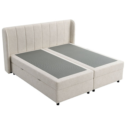 Adonia - Queen Bed With Storage - Beige
