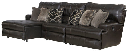 Como - Italian Leather Match Reclining Sectional