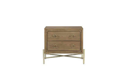 Elure - 2 Drawer Nightstand With USB - Latte