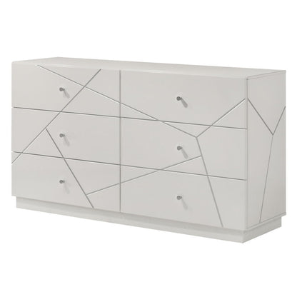 Esther - Dresser - White / Silver