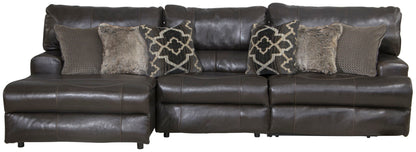 Como - Italian Leather Match Reclining Sectional