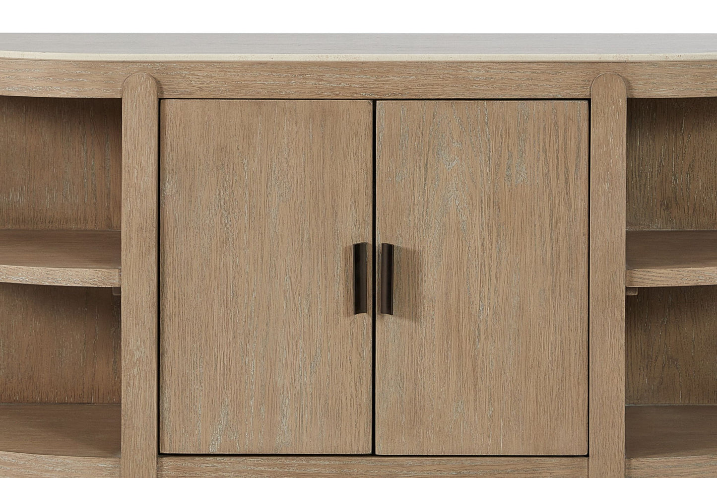 Trilogy - 2-Door Console Table With Marble Top - Toffee