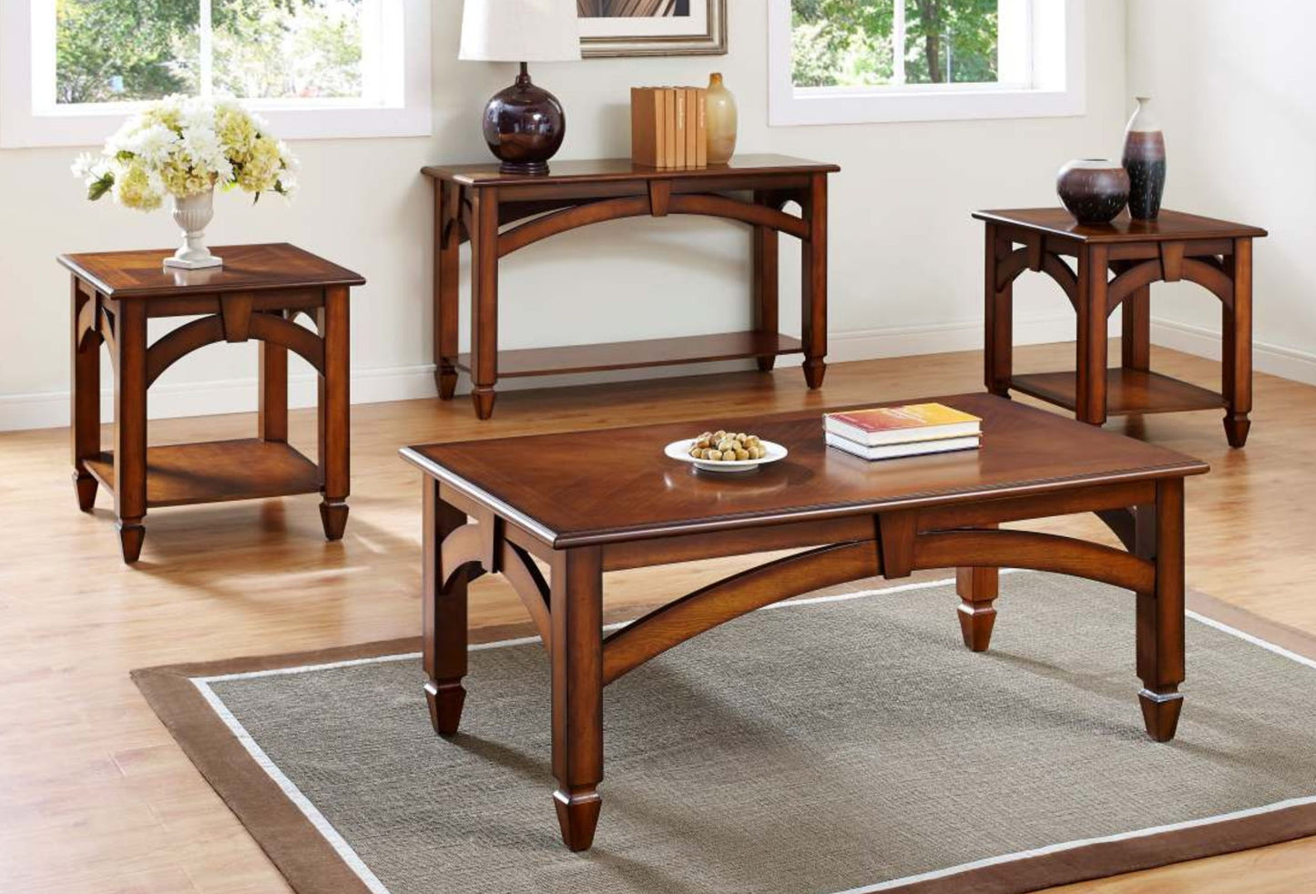 Brenton - 3 Piece Table Set - Black Cherry