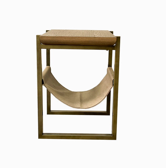 Elure - Sling Chairside Table - Latte