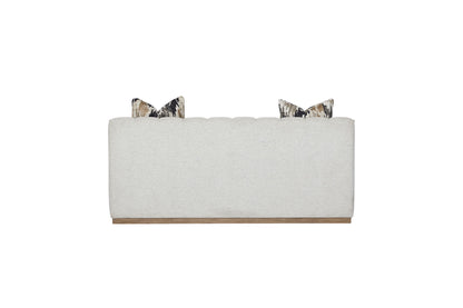 Elure - Channel Loveseat - Pearl Silver