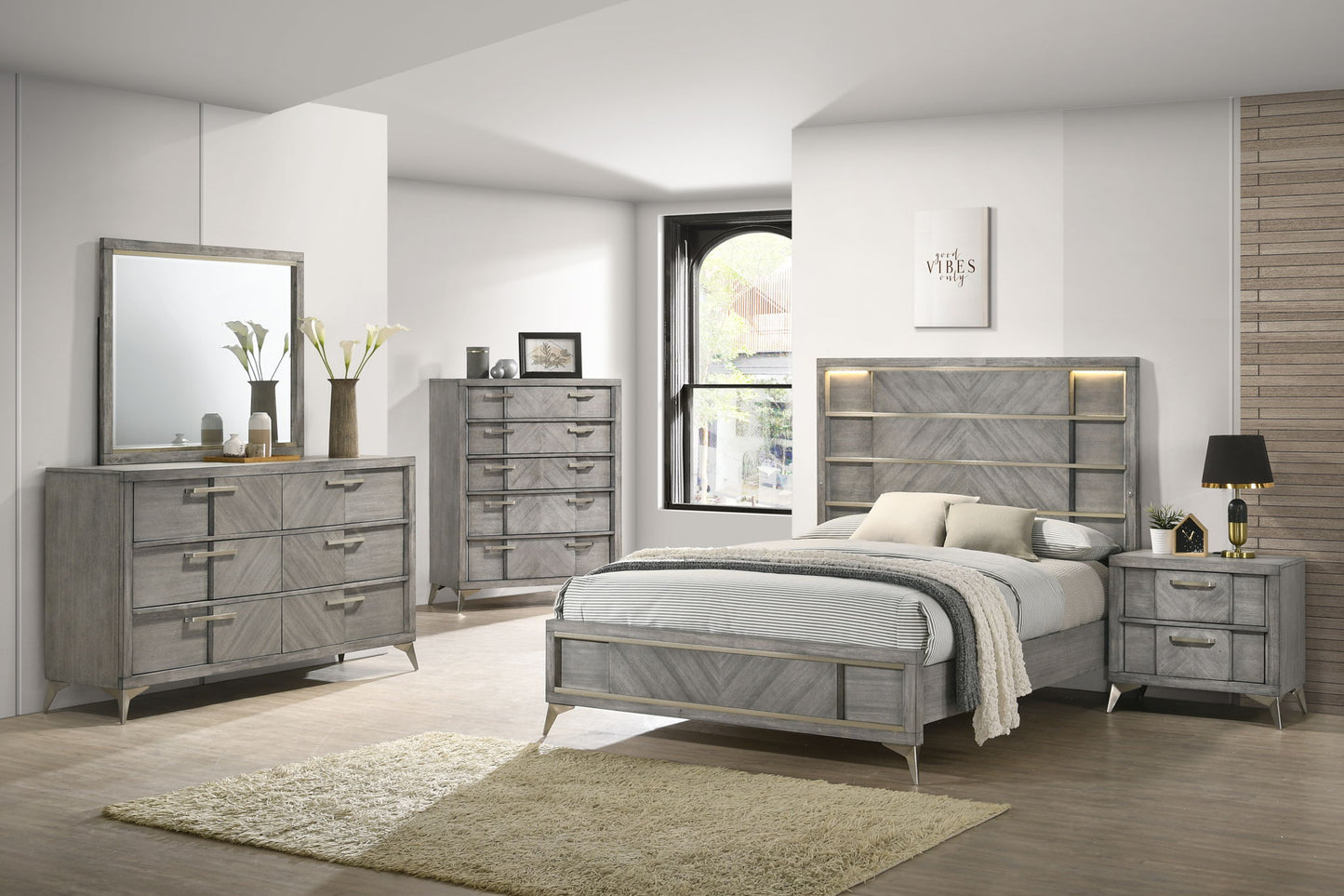 Aries - 2 Drawer Nightstand - Gray