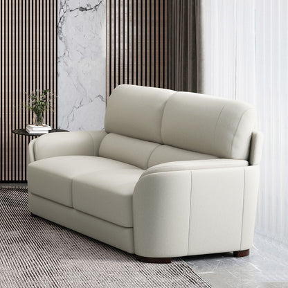 Edrice - Loveseat - Ice Gray Top Grain Leather