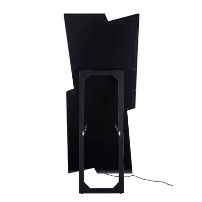 Noralie - 63" Floor Mirror - Mirrored & Faux Diamonds