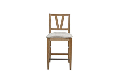 Tarrington - Counter Height Slat Back Stool (Set of 2) - Almond