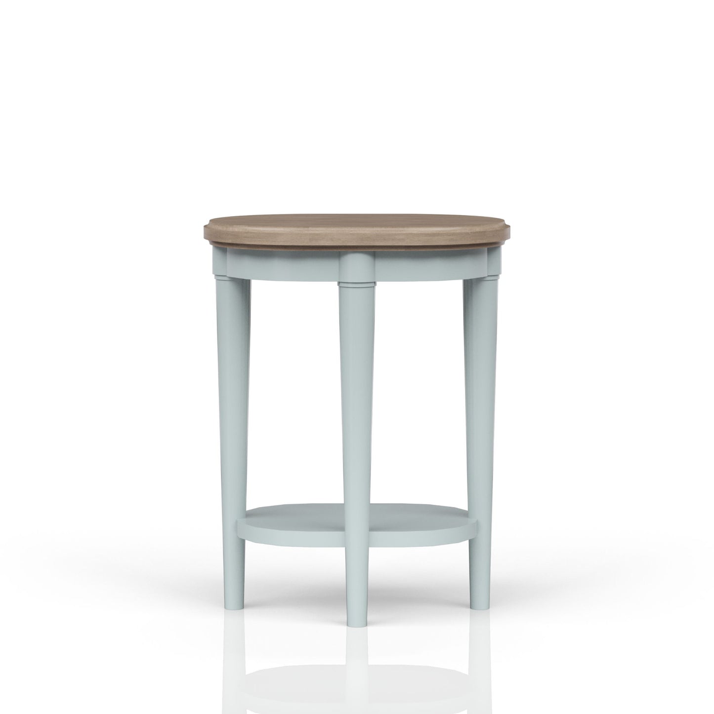 Citrus Heights - Chairside Table - Ocean / Light Brown