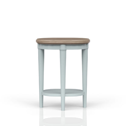 Citrus Heights - Chairside Table - Ocean / Light Brown