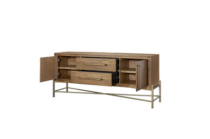 Elure - Metal Base Sideboard - Latte