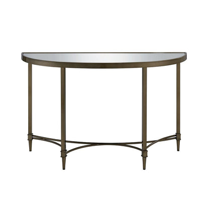 Aditya - Console Table With Mirror - Mirrored & Antique Brass
