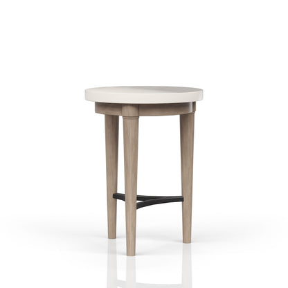 Citrus Heights - Chairside Table With Cement Top - Sand