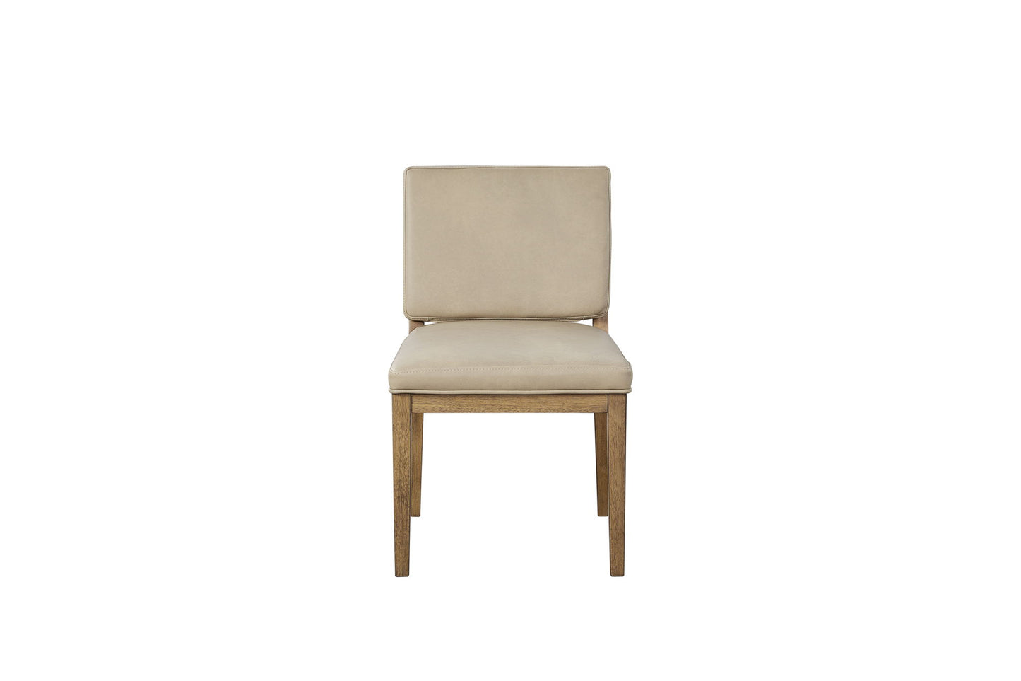 Elure - Leather Soft Back Chair (Set of 2) - Latte