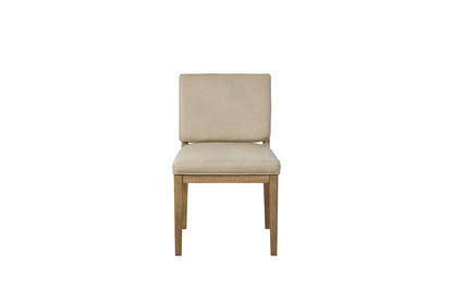 Elure - Leather Soft Back Chair (Set of 2) - Latte