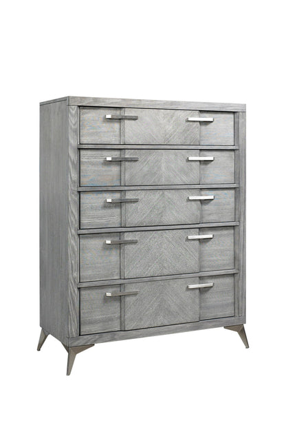 Aries - 5 Drawer Chest - Gray