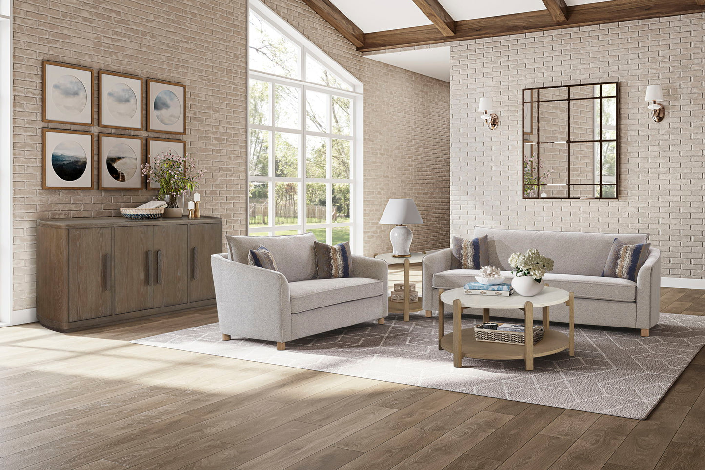 Trilogy - Loveseat - Pearl Silver