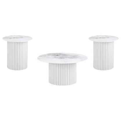 Rowena - Faux Marble Coffee Table Set
