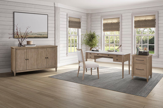 Citrus Heights - 5-Drawer Desk - Sand