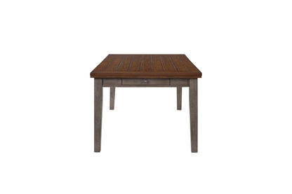 Will Dining - Table With 6 Drawers - Gray / Brown