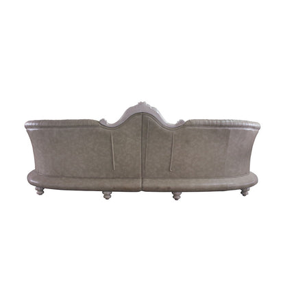 Dresden - Sofa - Bone PU & Gold Patina