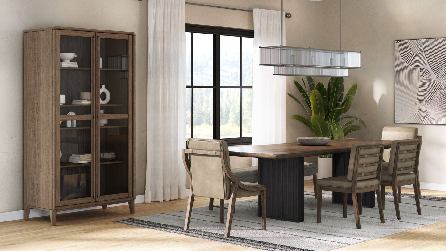 Elure - Display Cabinet - Latte / Peppercorn