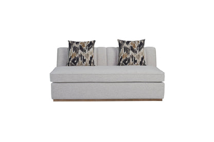 Elure - Channel Loveseat - Pearl Silver