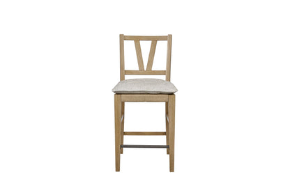 Tarrington - Counter Height Slat Back Stool (Set of 2) - Almond